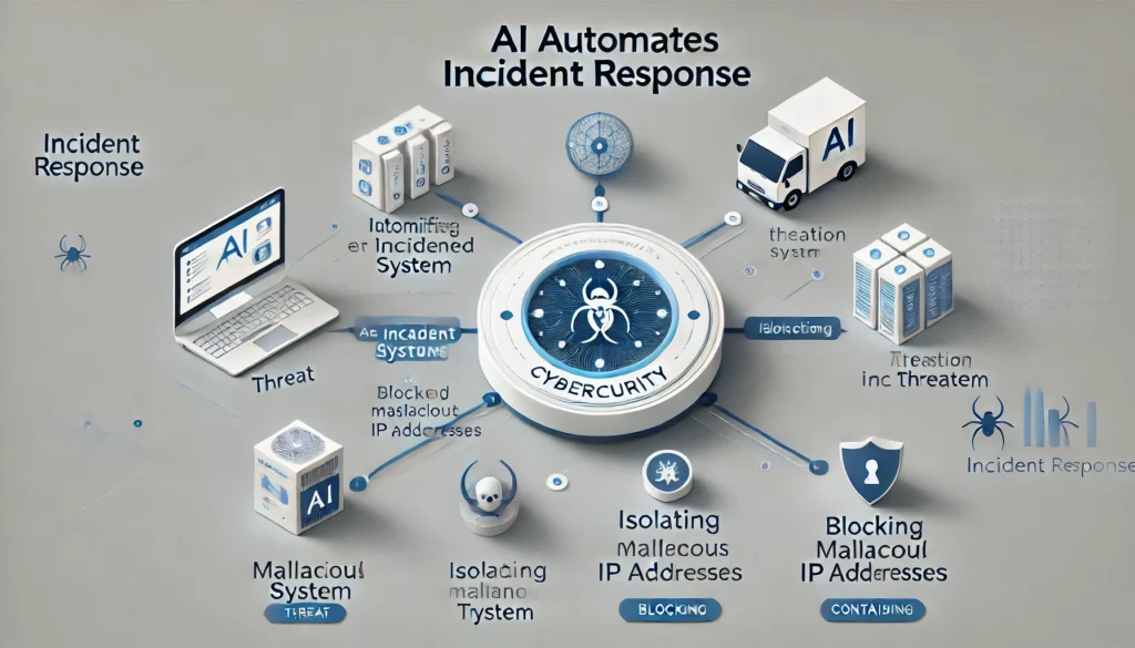 Diagrama sobre la automatización de la respuesta a incidentes de ciberseguridad con IA